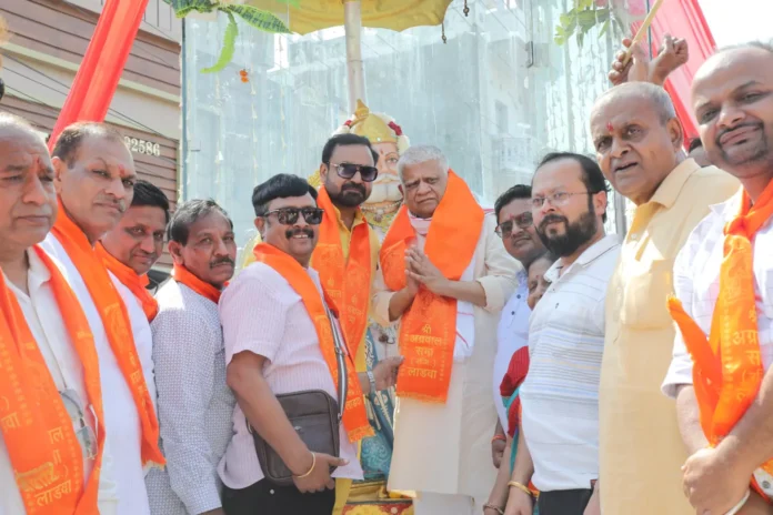 A grand procession was taken out during Maharaja Agrasen Jayanti celebrations