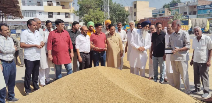 BJP leaders reached the grain market and inspected the crop sale work and gave instructions