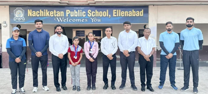 The young players of Nachiketan Public School hoisted the flag in the state level sports competition