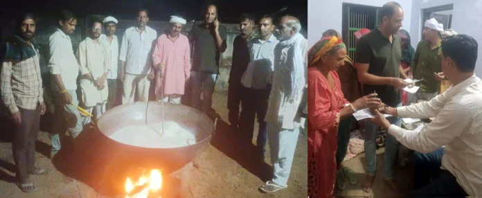 Distribution of medicinal kheer prepared in moonlight on Sharad Purnima in Nawa