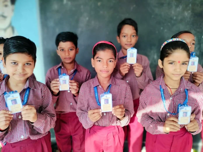 All children from class 1st to 5th got ID cards