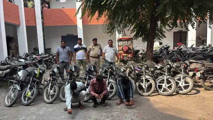 Accused arrested along with 11 stolen bikes and buyer