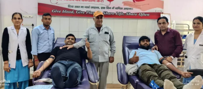 Blood donation camp organized for dengue patients