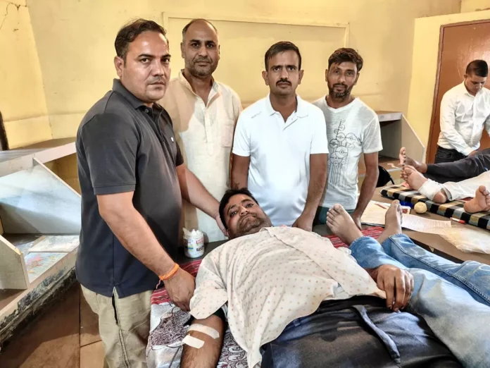 Blood donation camp organized in village Bawania