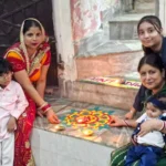 Children made beautiful rangoli on Diwali in Pahra Mohalla