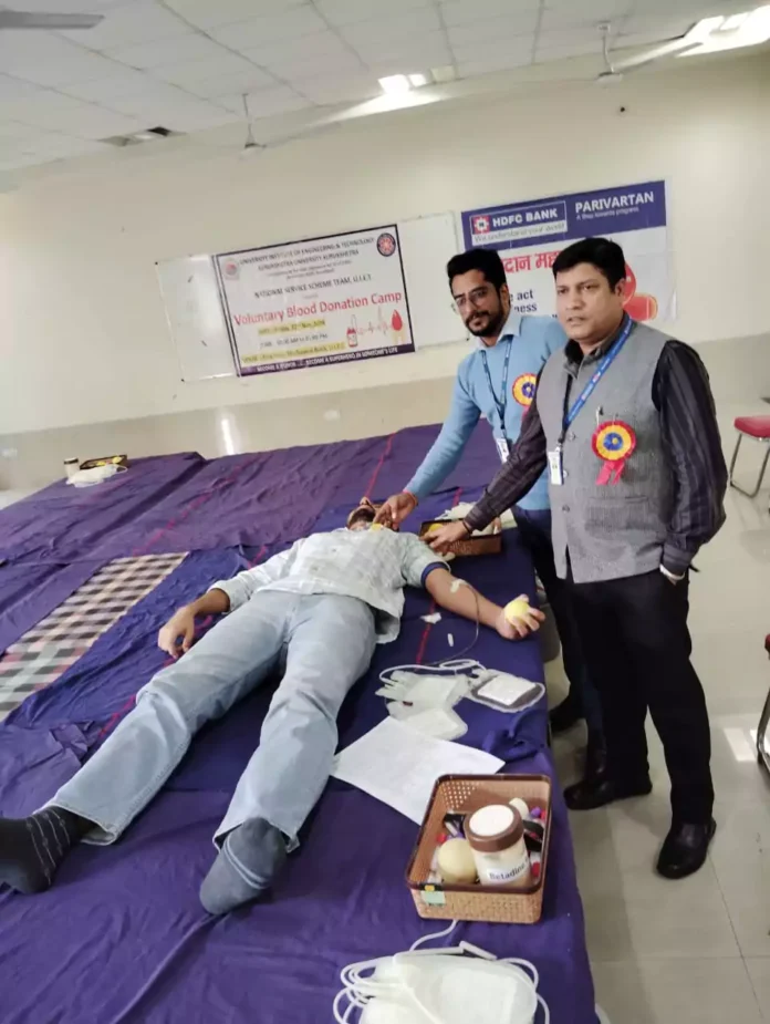 Heart Help Foundation organised blood donation camp at UIET, KUK