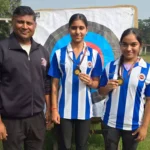 Jiya and Pratistha won medals in the National Archery Competition