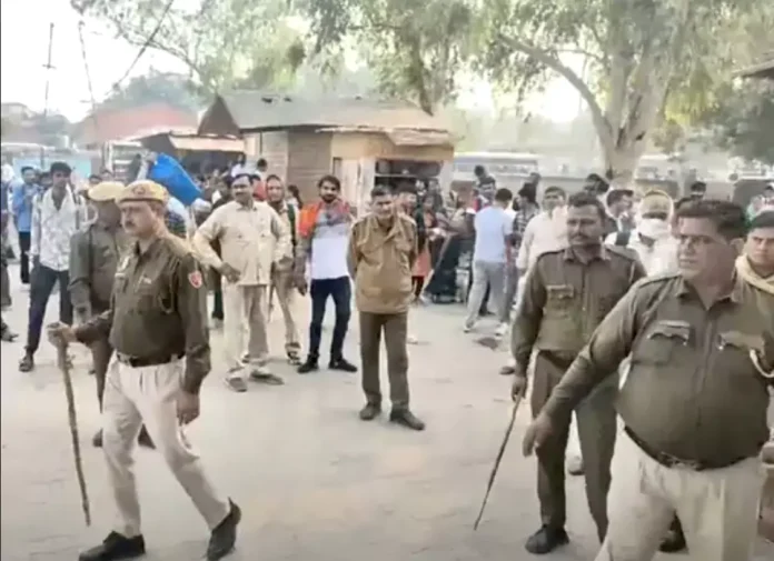 Mock drill conducted by police department at Narnaul bus stand