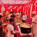 Organizing a feast at Shri Dakshin Mukhi ancient Hanuman temple