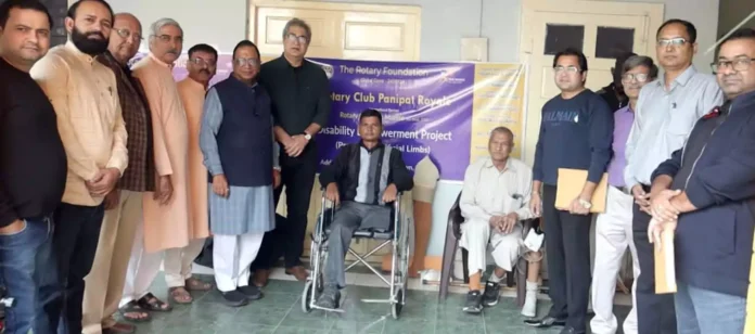 Rotary Club Panipat Royal provided modern artificial limbs to the disabled.