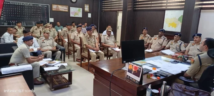 SP Charkhi Dadri holds crime review meeting with police officers