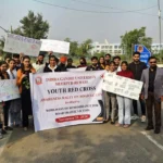 Students made aware of traffic rules through road awareness rally.