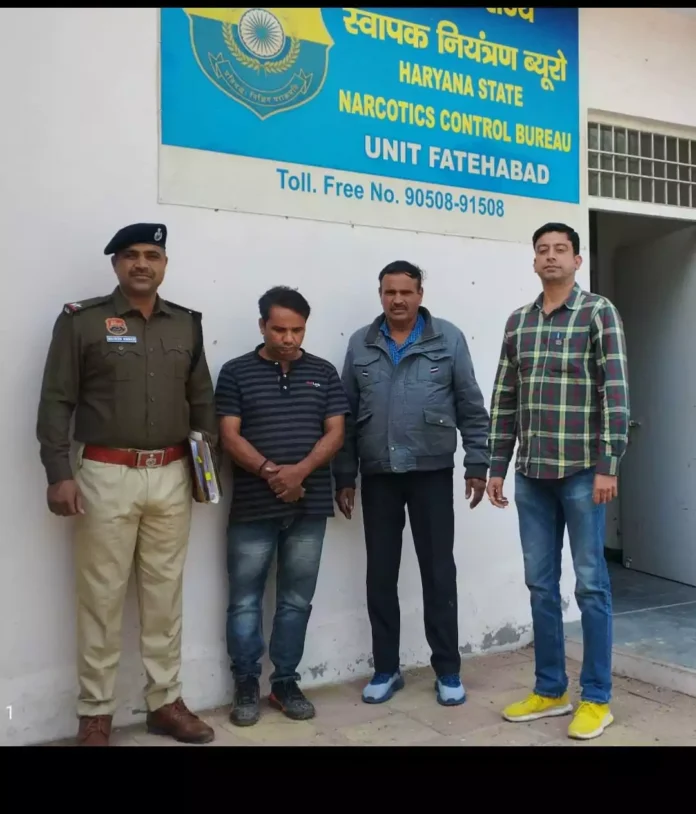 HSNCB Fatehabad Police arrested a youth accused of supplying narcotic pills