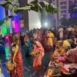 Chhath festival celebrated with great pomp in the societies of Greater Noida