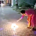 People celebrated Diwali festival with great pomp and show and distributed sweets at each others houses