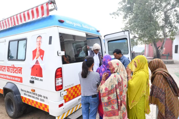 health benefits to people through mobile medical unit.