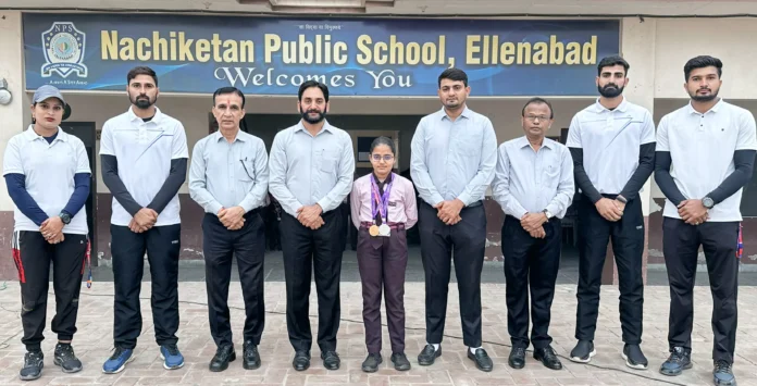 Sahajpreet of Nachiketan Public School won gold medal in Tirandaji