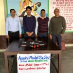 Landmines model of Mukul, student of Aarohi Model School Ghasokhurd, selected at national level