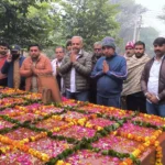 MLA Sunil Sangwan paid tribute to his grandfather by offering flowers to his statue.