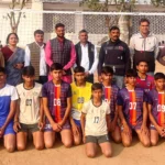 Players of Sports Nursery Heritage Galaxy International School dominated the district level volleyball ompetition.