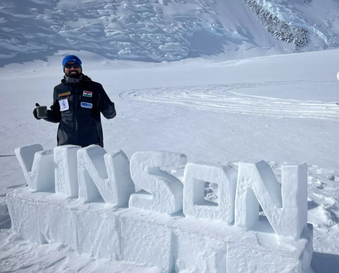 Young mountaineer Narendra Yadav reached Vinson Massif Base Camp Antarctica under Seven Summit Project