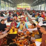 200 couples offered sacrifices in the havan together as hosts.