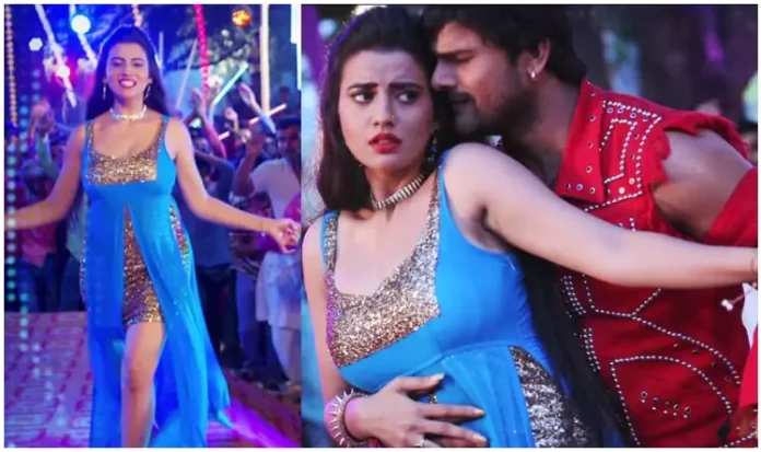 Akshara Singh and Khesari Lal Yadav created a stir on YouTube with their romantic chemistry in the song 'Dhokha Deti Hai'.