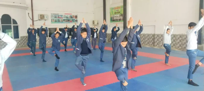 Charkhi Dadri- News Yoga practice organized in Yaduvanshi Mandaula