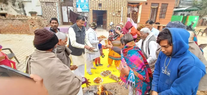 Havan, Yagya and Prasad distribution on the occasion of Makar Sankranti festival