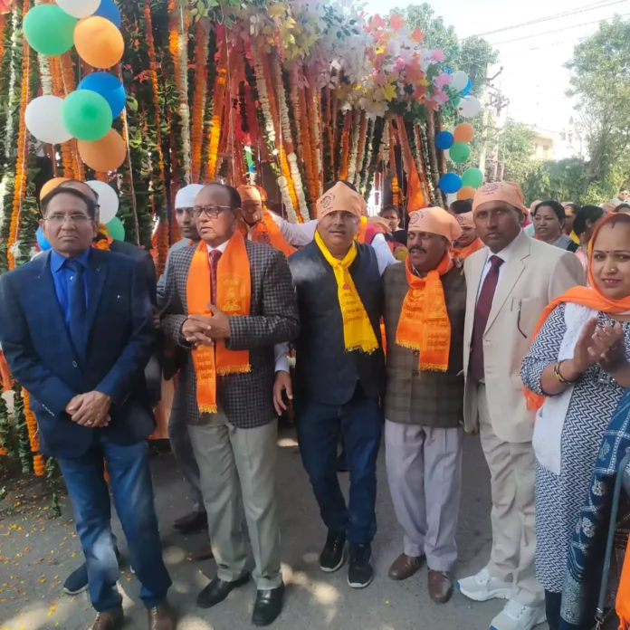 A grand city kirtan was organized in the city on the occasion of Guru Ravidas birth anniversary.