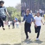 Among college athletes, Sunil stood first among boys and Riya Sharma among girls in 800 meter race.