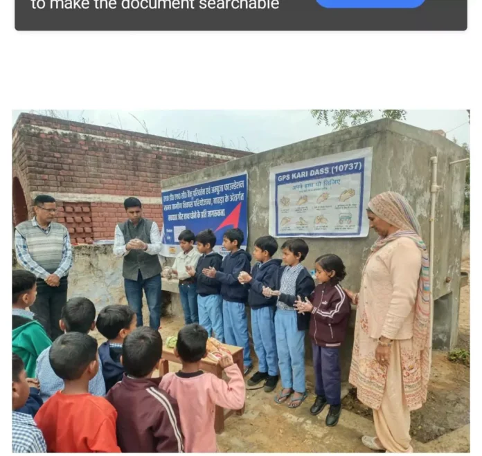 Made children aware about hand hygiene in Kari school