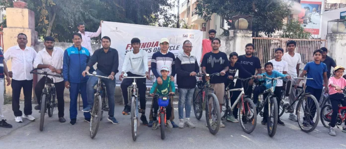 Sai and IMA organized Fit India Sunday on Bicycle Yatra in Bhiwani