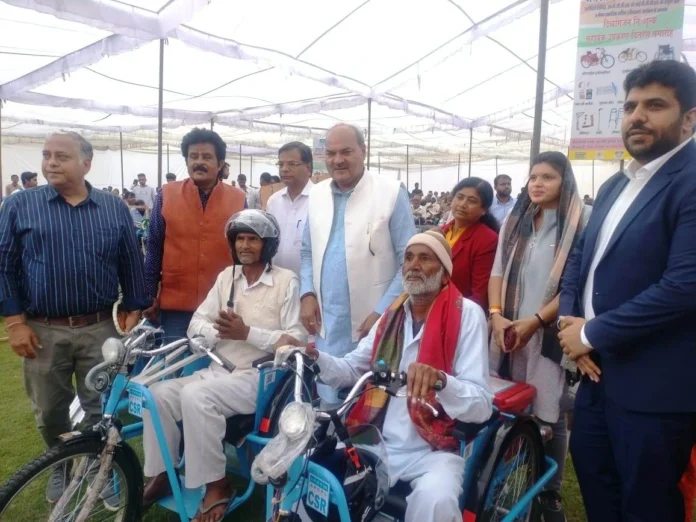 Tricycles and accessories distributed to 480 disabled and senior citizens